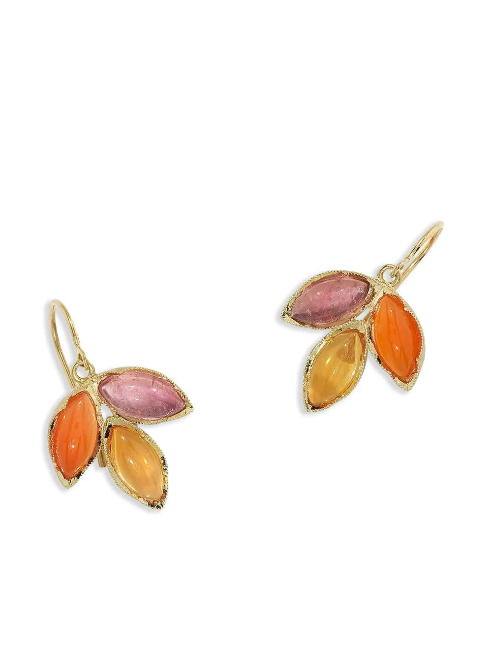 18kt yellow gold Classic Trio Dew multi-stone earrings