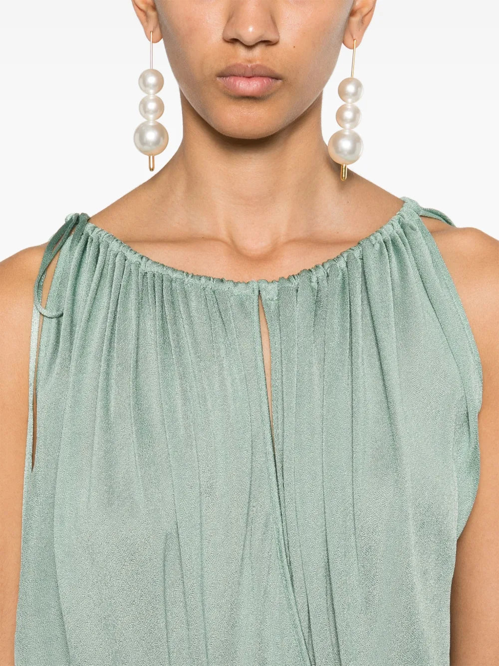 draped-detail maxi dress