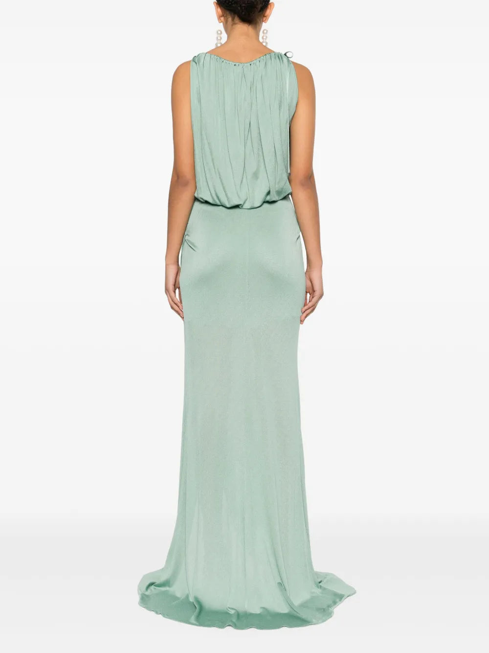draped-detail maxi dress