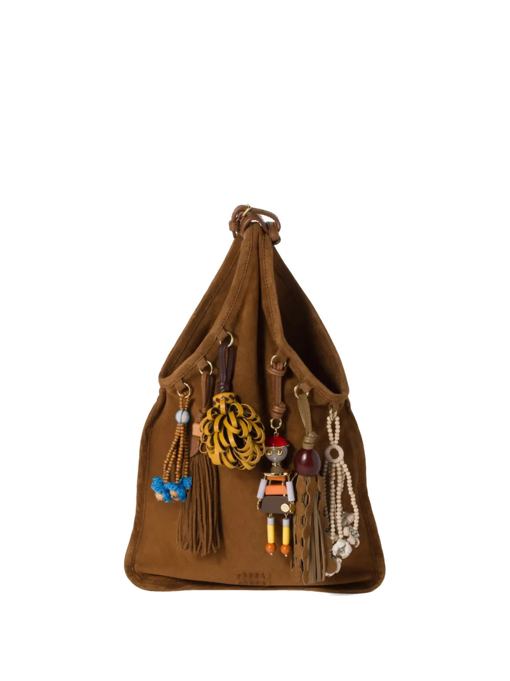 Trick suede tote bag