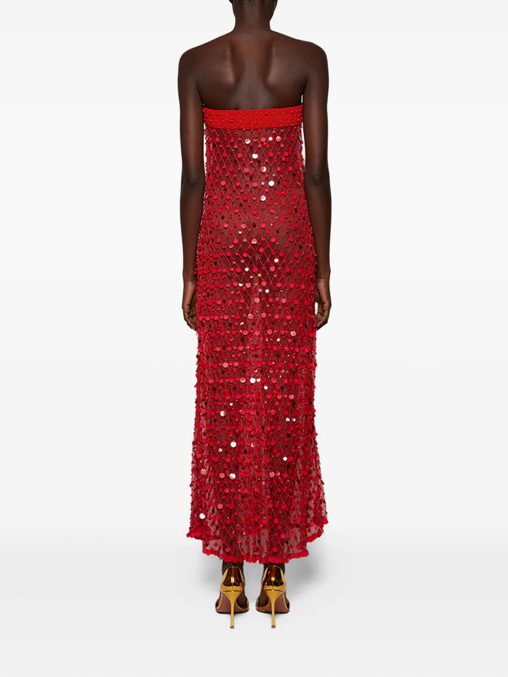 sequin-embellished midi dress