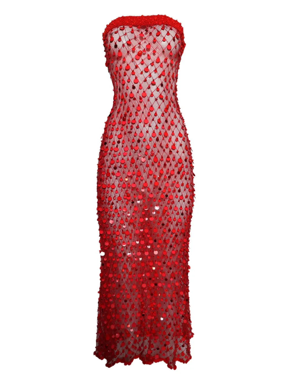 sequin-embellished midi dress