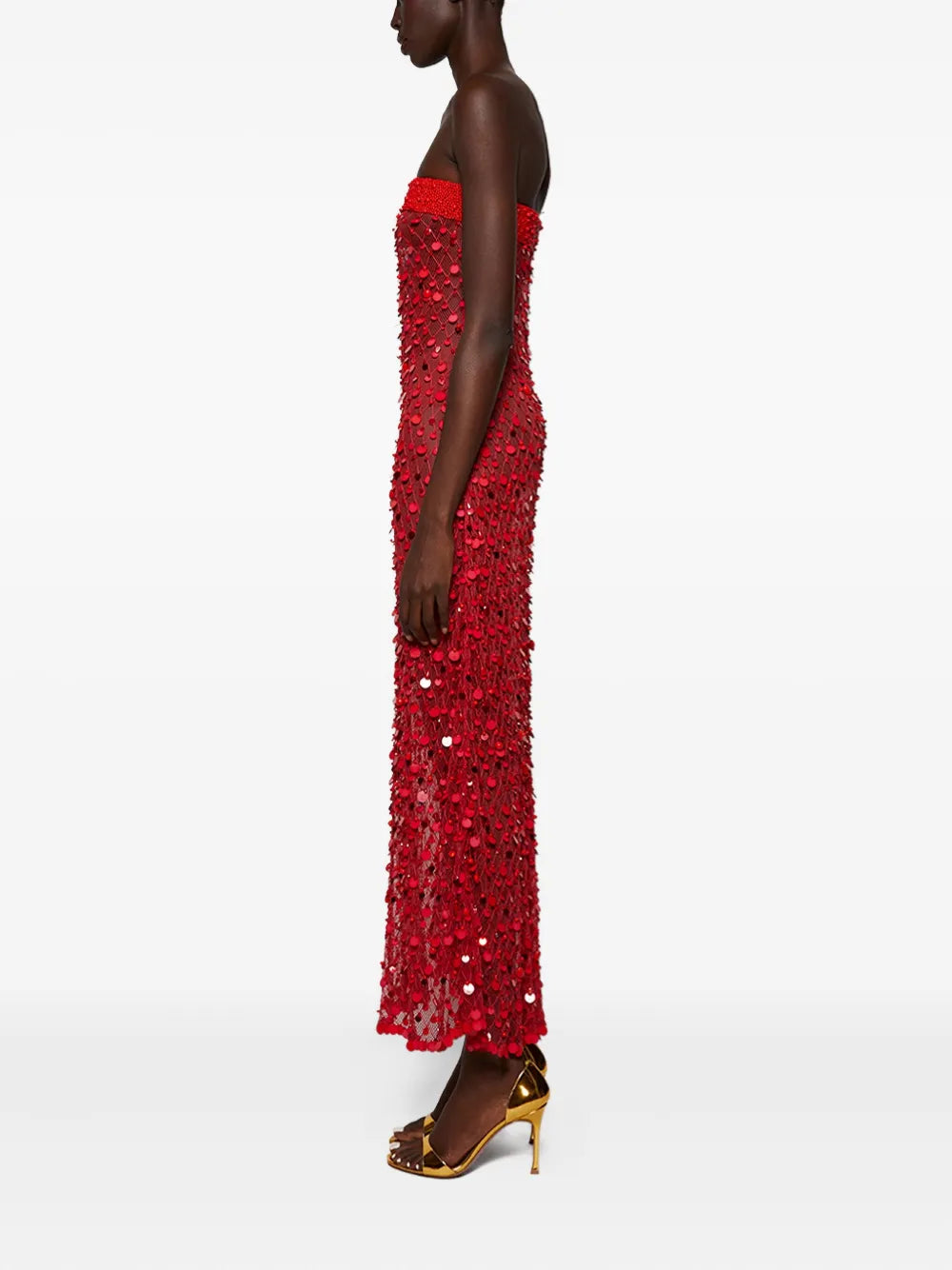 sequin-embellished midi dress
