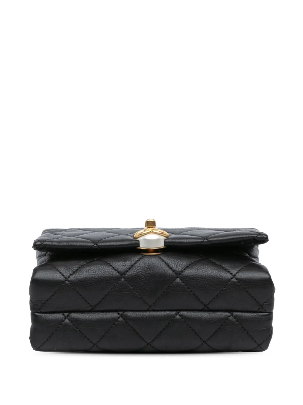 2019 Quilted Calfskin Pearl CC Accordion Flap crossbody bag
