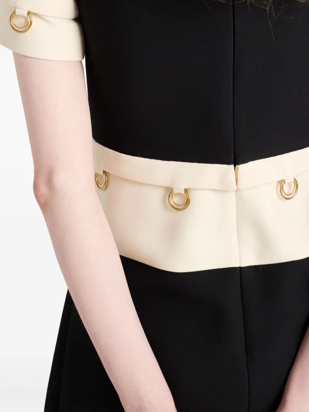 ring-detail midi dress