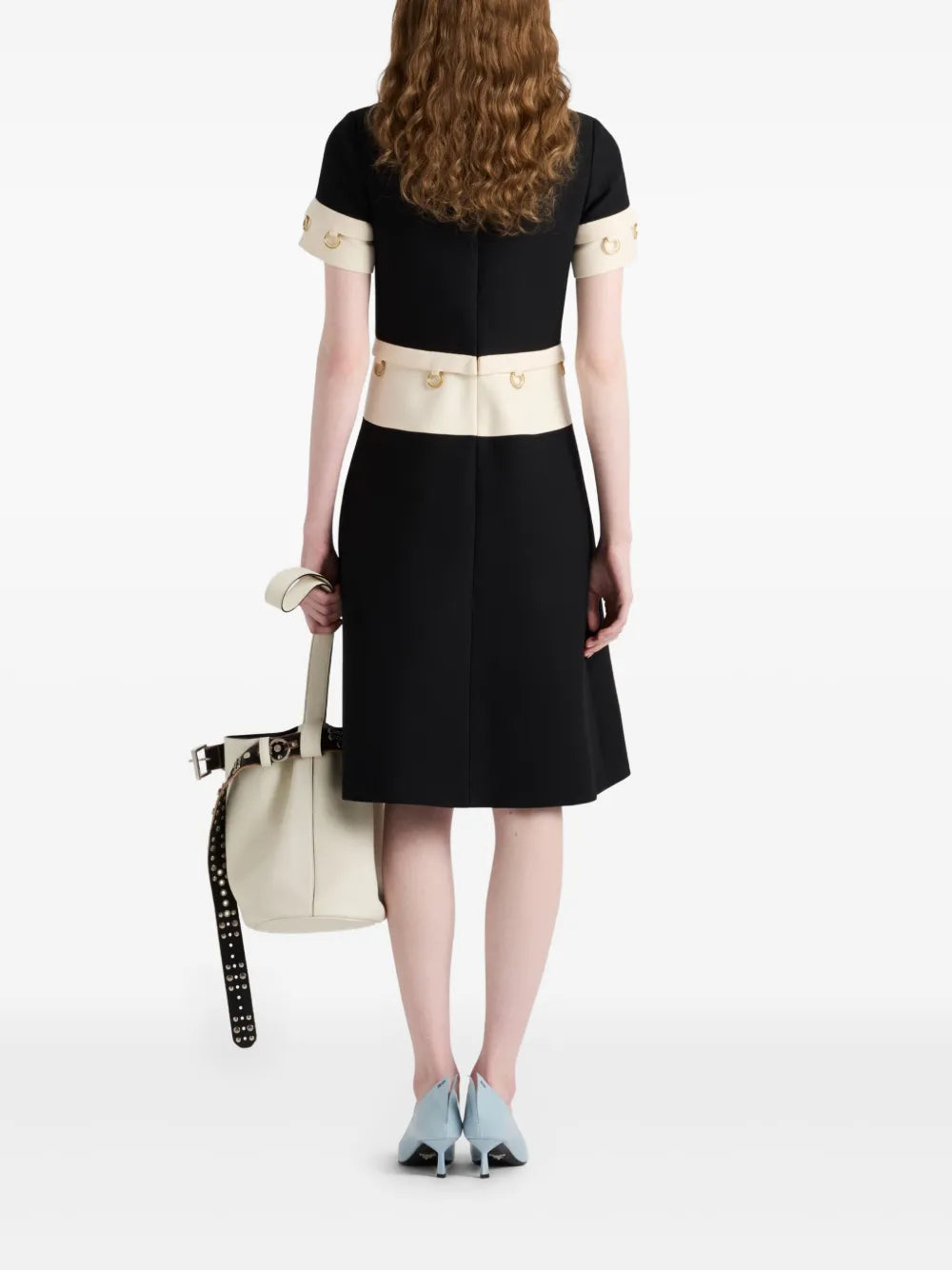 ring-detail midi dress
