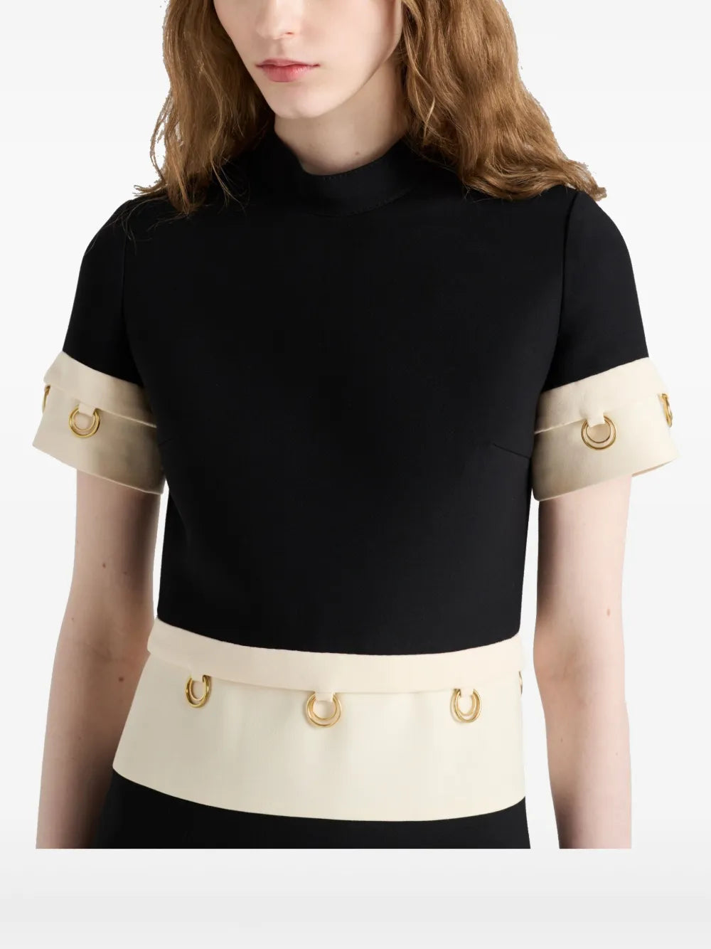 ring-detail midi dress