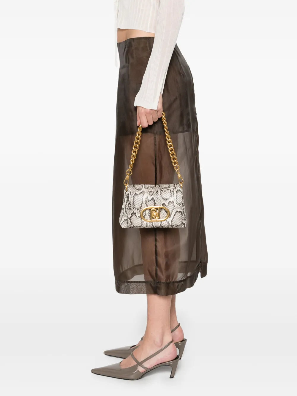 small snakeskin-print cross body bag