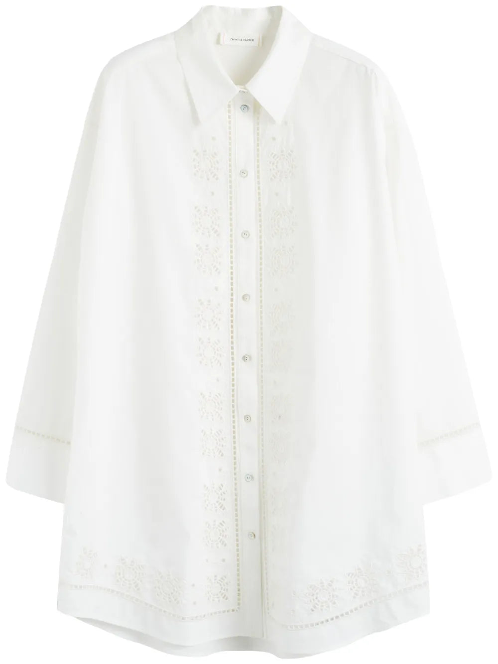 broderie-anglaise shirt dress