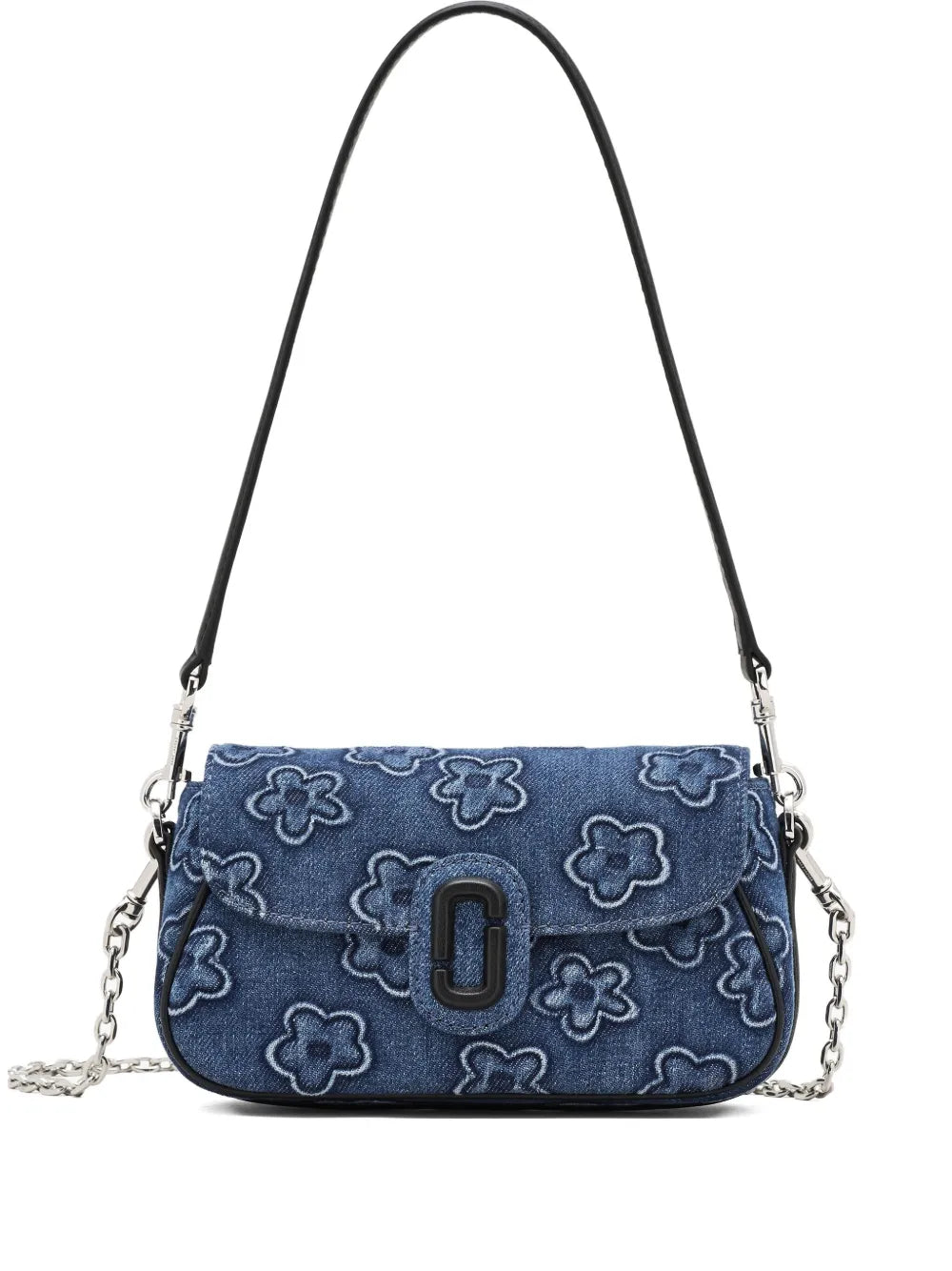 The Puffy Daisy Denim Clover shoulder bag