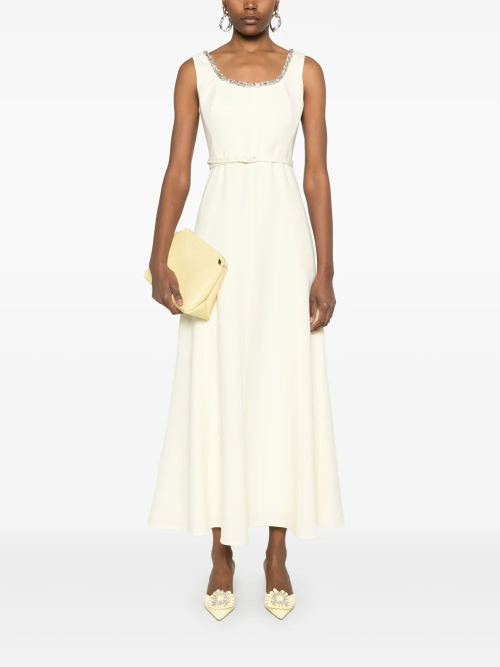 embellished cady maxi dress