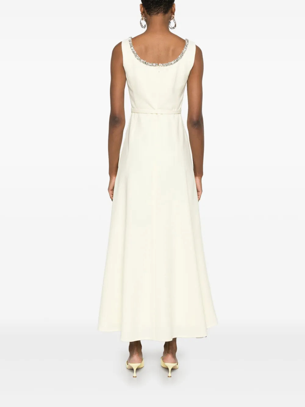 embellished cady maxi dress