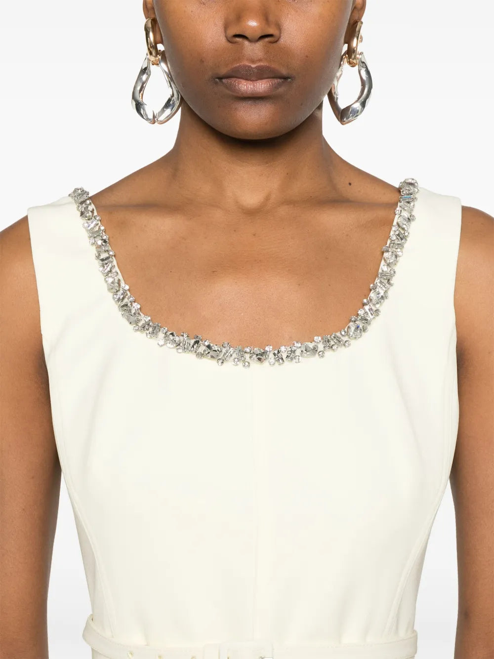 embellished cady maxi dress