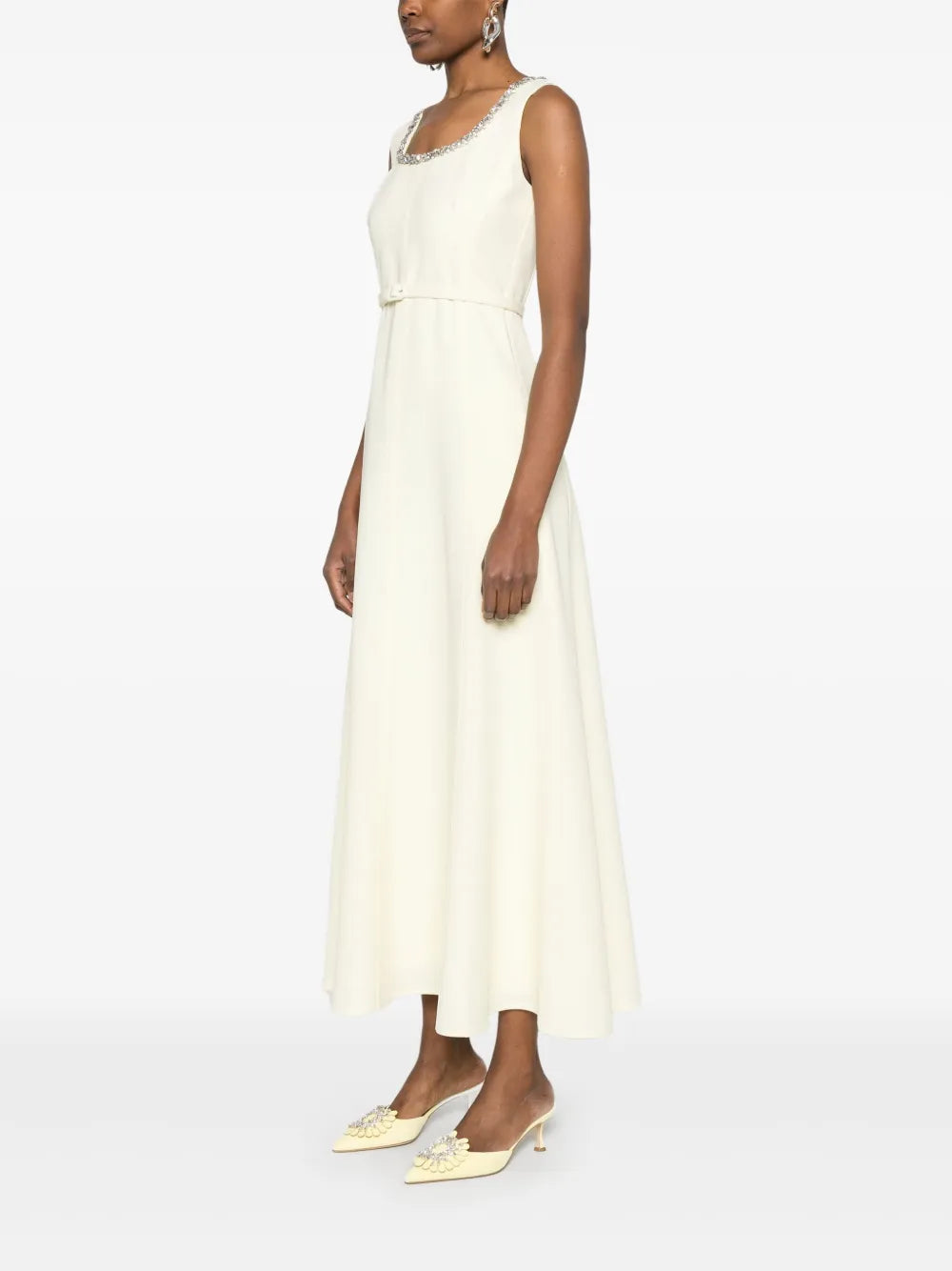 embellished cady maxi dress