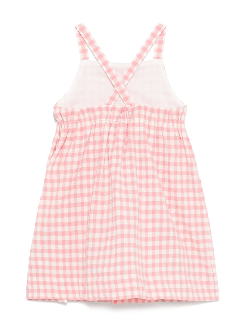 gingham-check dress