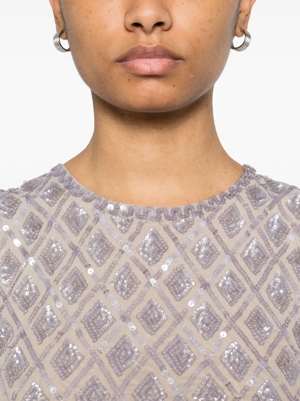 sequin-embellished midi dress
