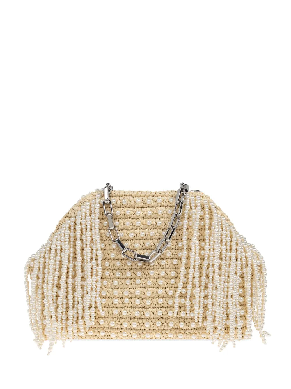 pearl-embellished tote bag