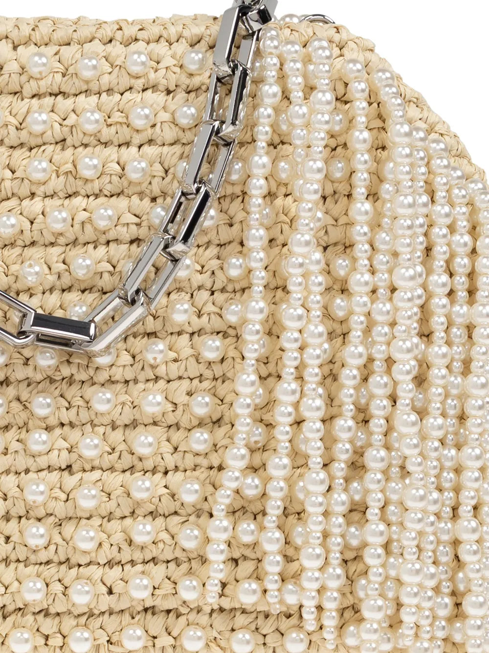 pearl-embellished tote bag