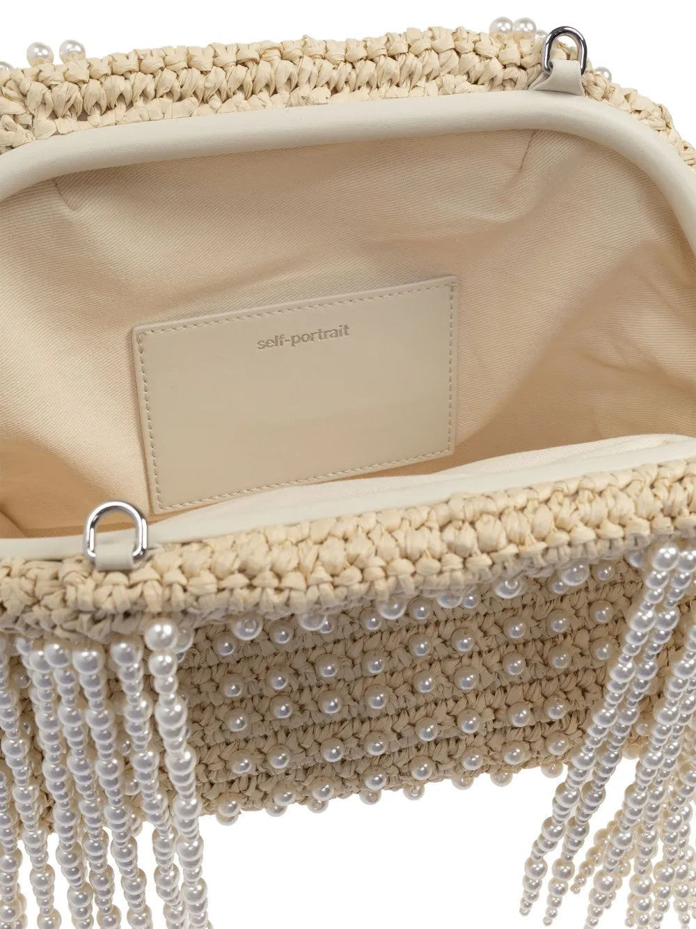 pearl-embellished tote bag