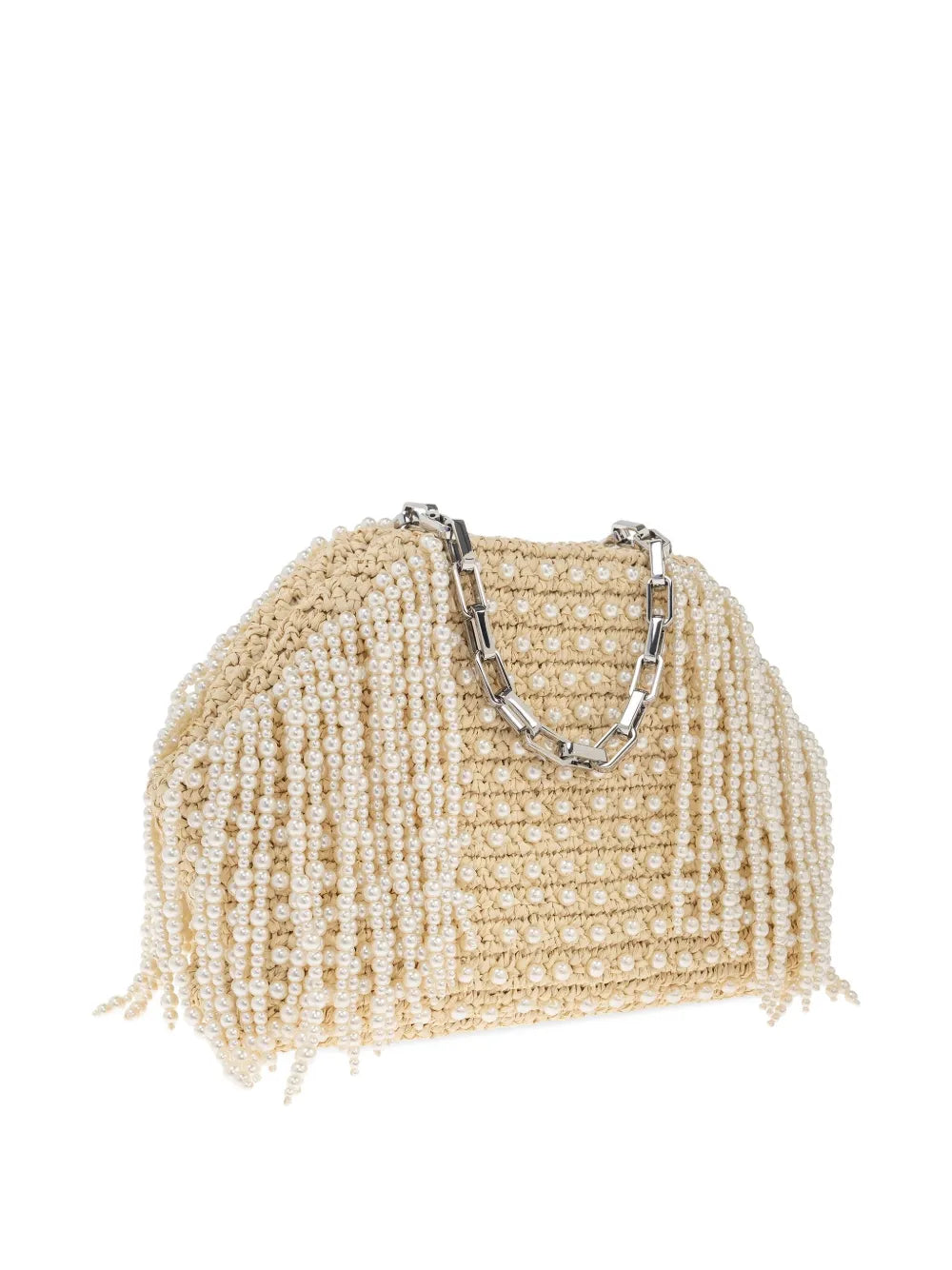 pearl-embellished tote bag