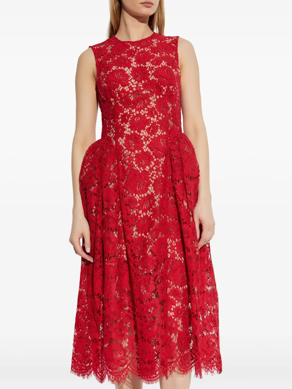 lace-overlay dress