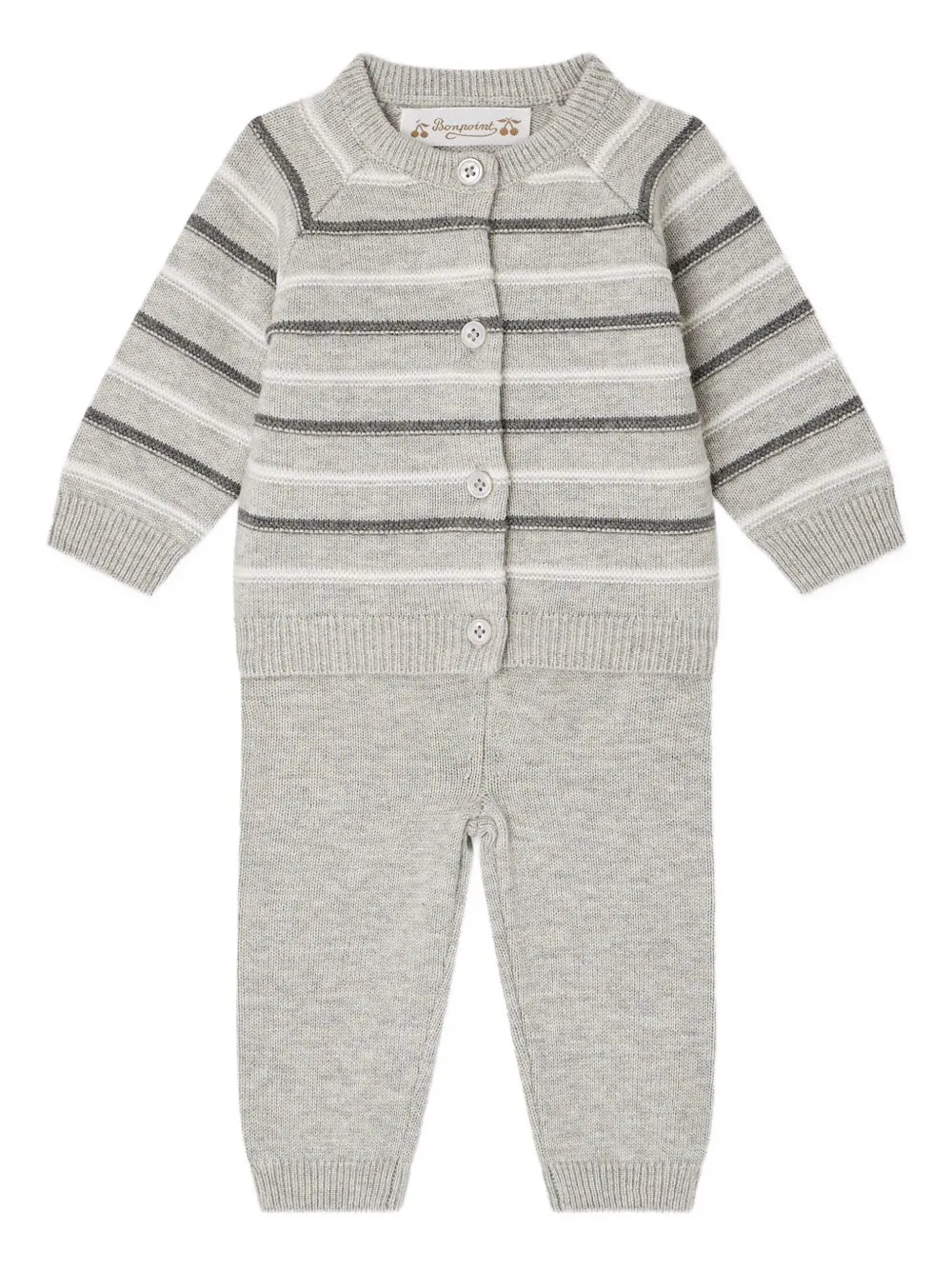 Justio striped knitted set