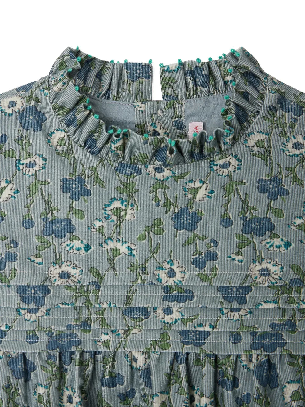 floral-print ruffled casual dress