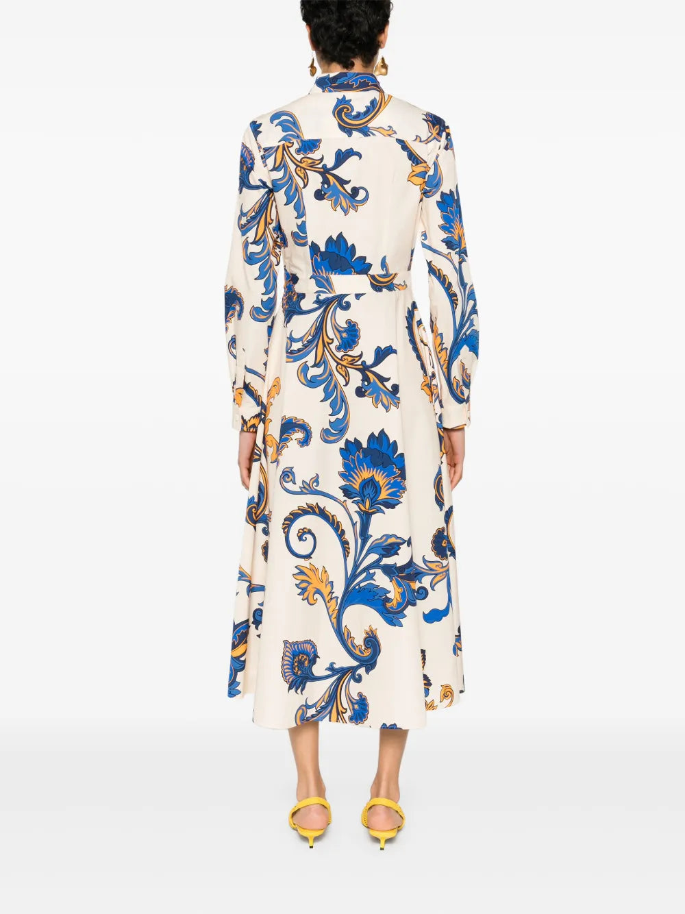 paisley-print shirt dress