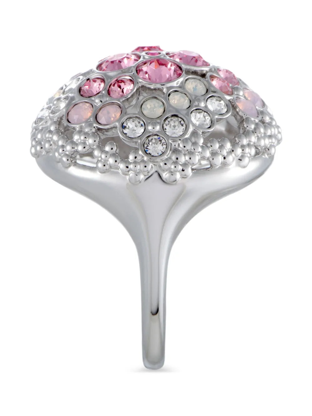 18K white gold Crystal Flower ring