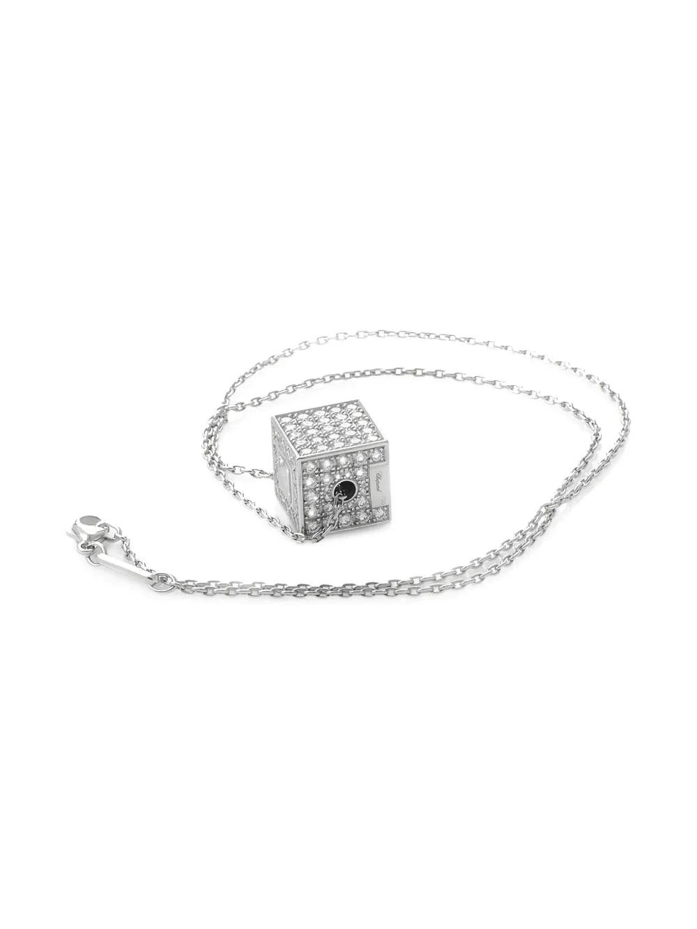 18K white gold Happy diamonds necklace