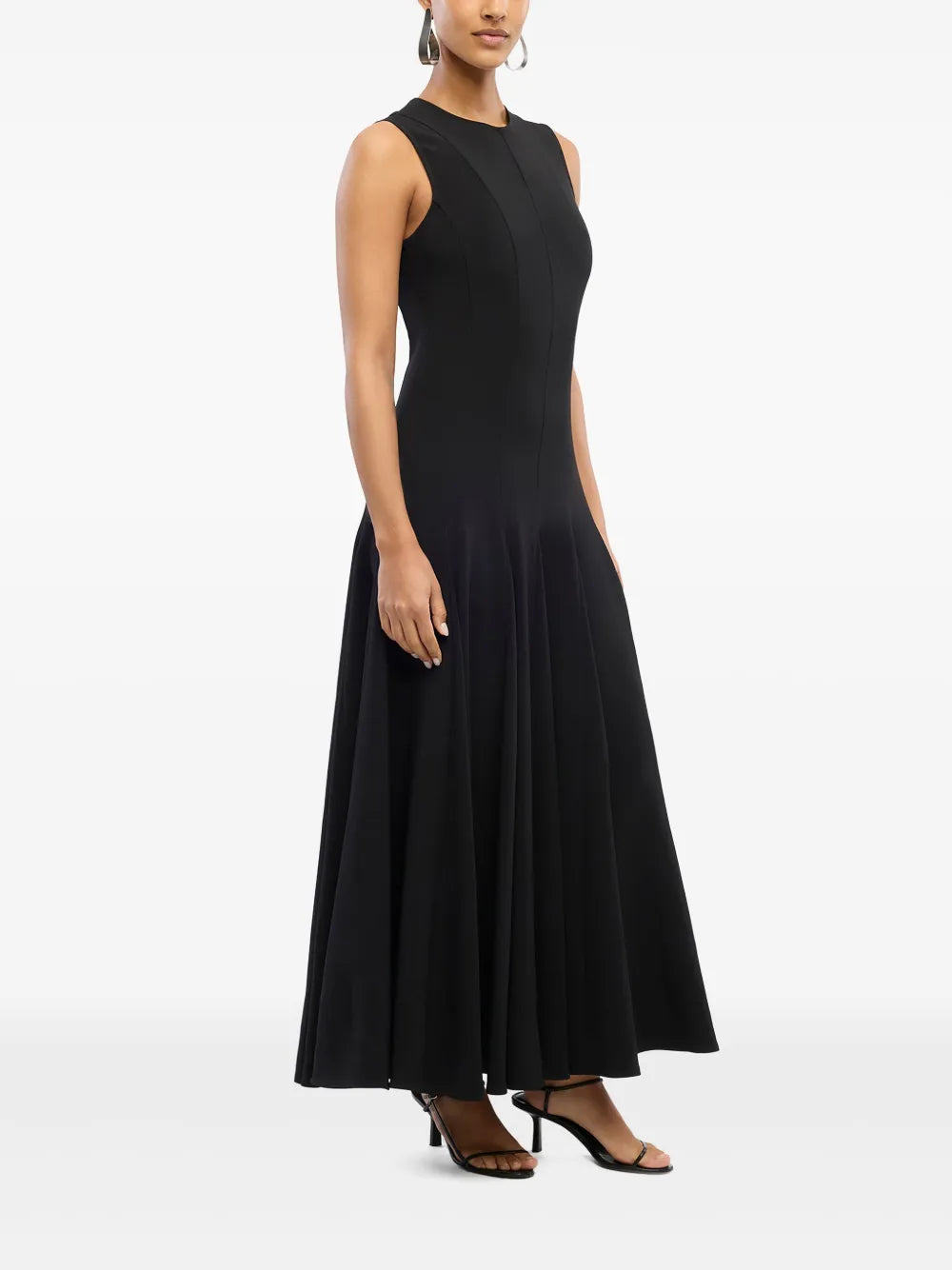 panelled flared dress 
