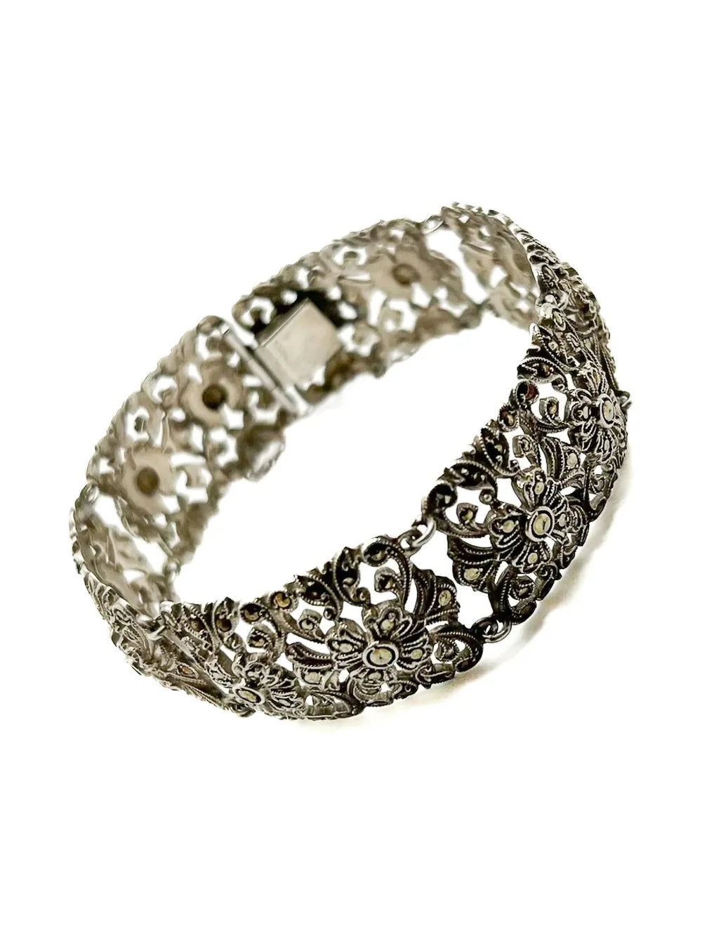 Pre-Owned 1920s Floral Marcasite bracelet