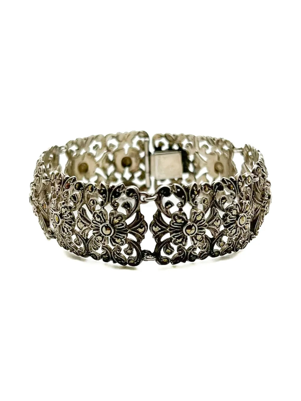 Pre-Owned 1920s Floral Marcasite bracelet
