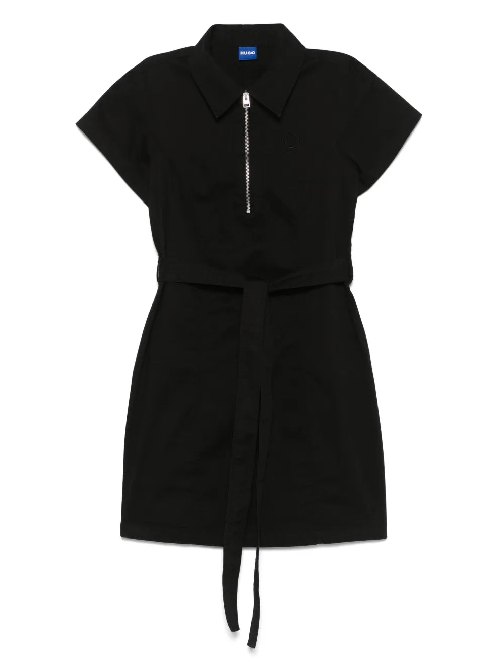 logo-embroidered mini dress