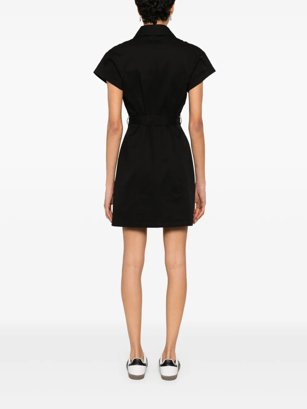 logo-embroidered mini dress