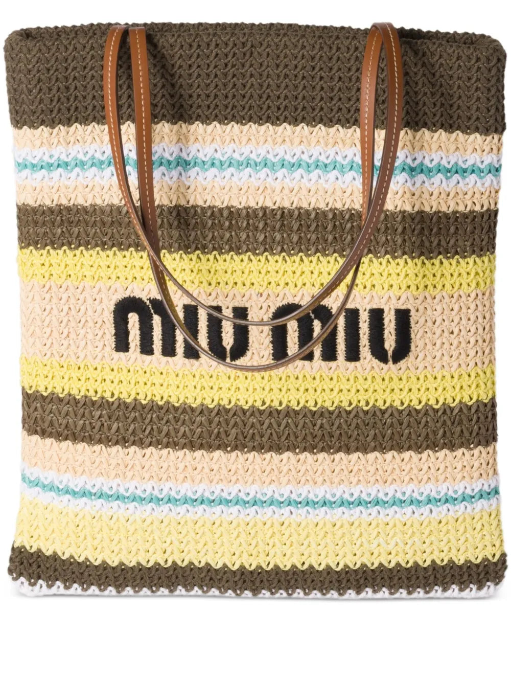 striped crochet tote bag
