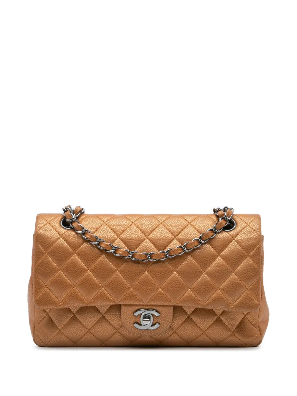 2010-2011 Medium Classic Metallic Caviar Double Flap shoulder bag