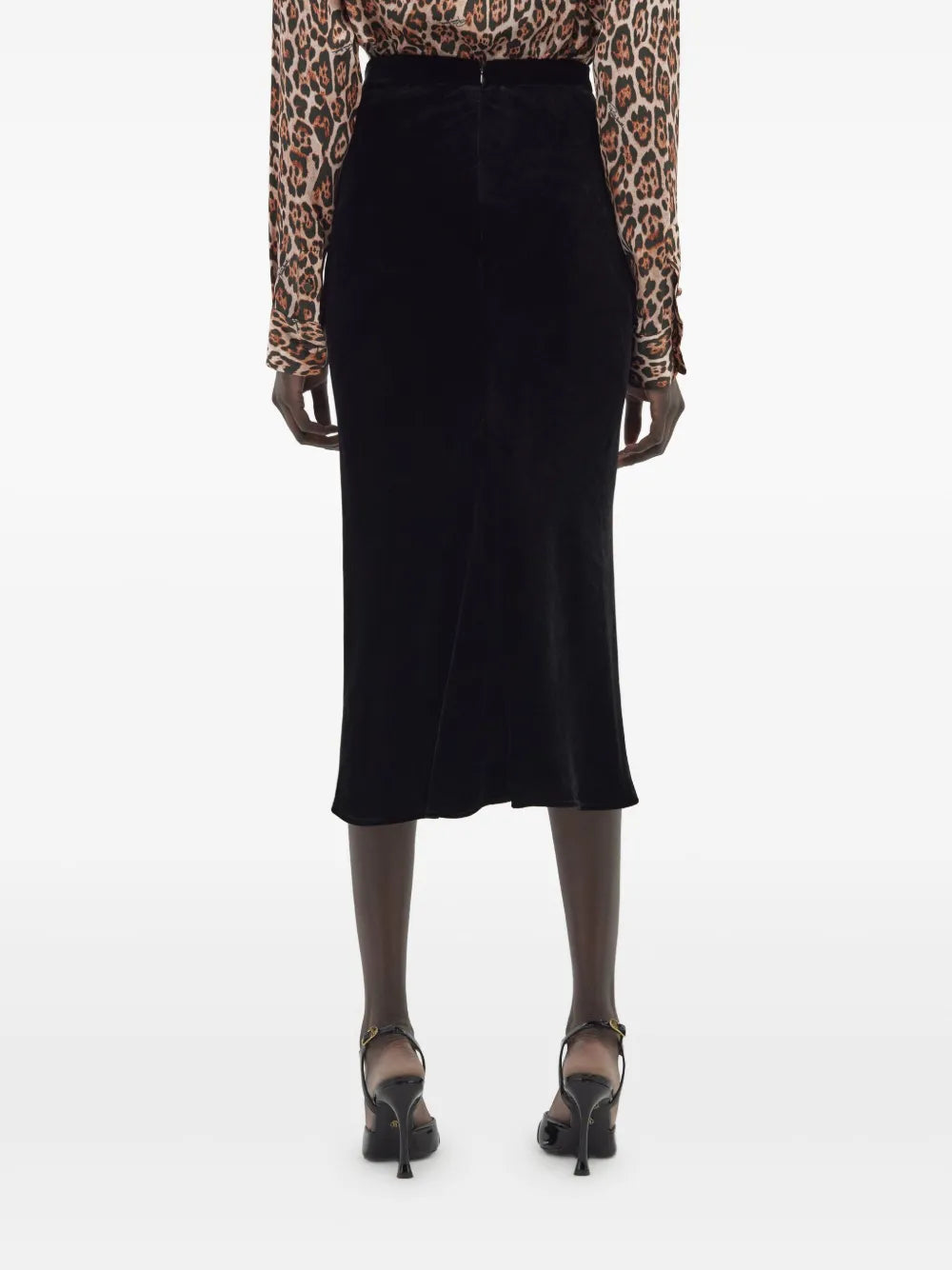 velvet pencil skirt