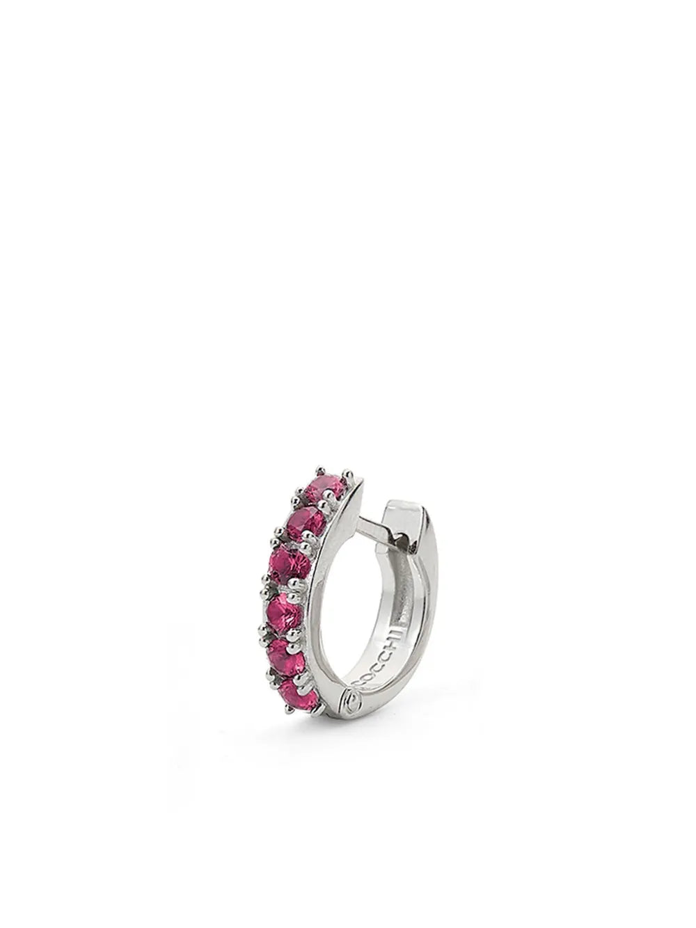 logo-engraved hoop earring