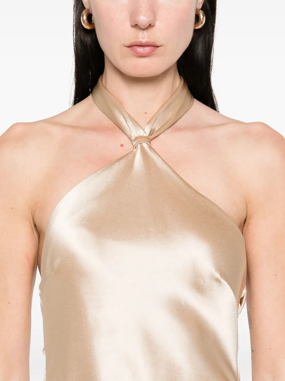 satin maxi dress