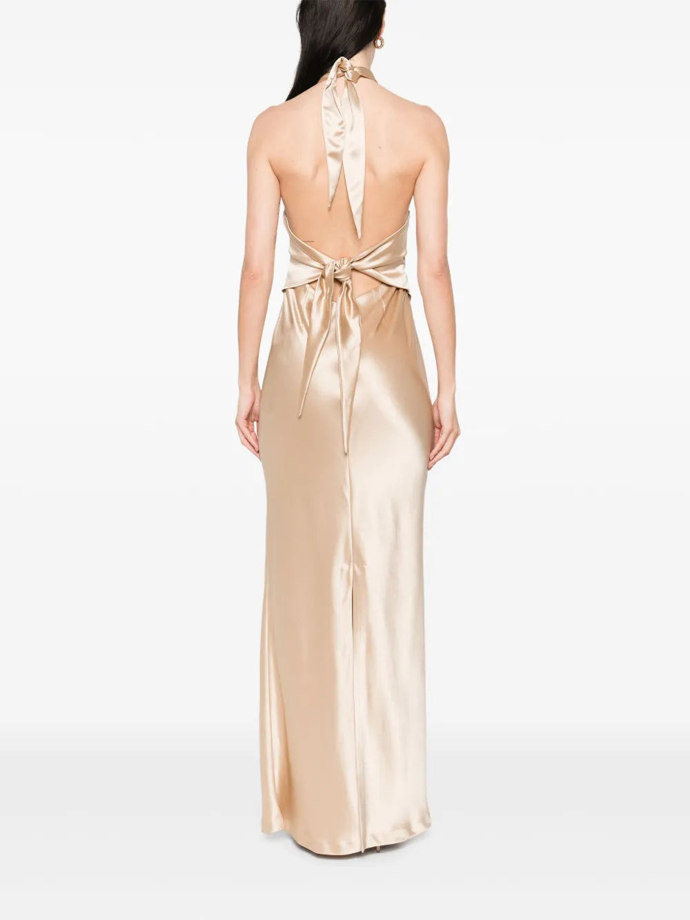 satin maxi dress