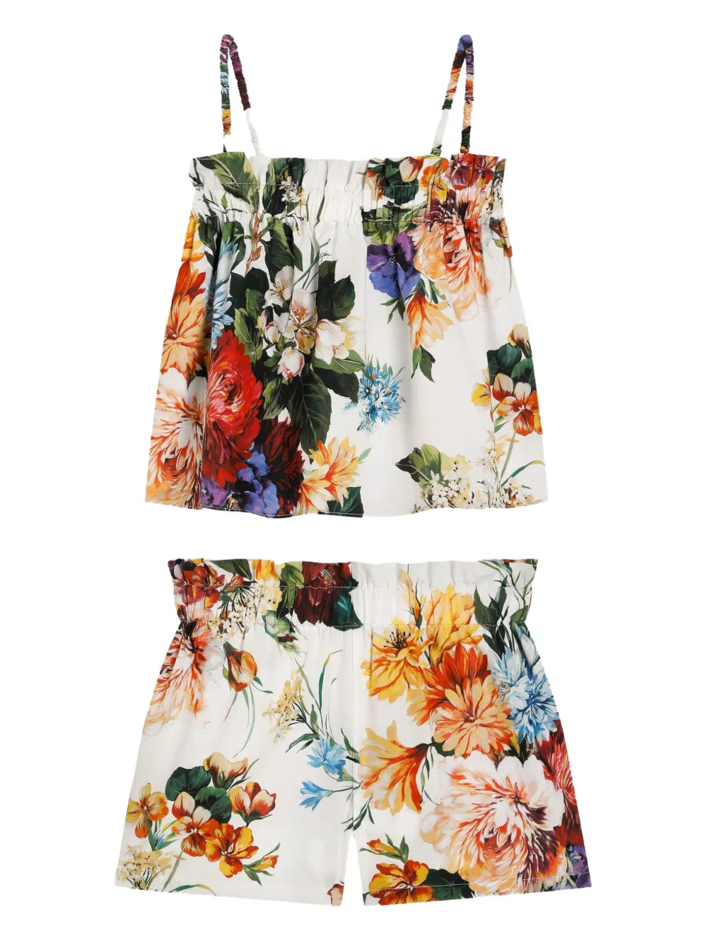 floral-print cotton short set