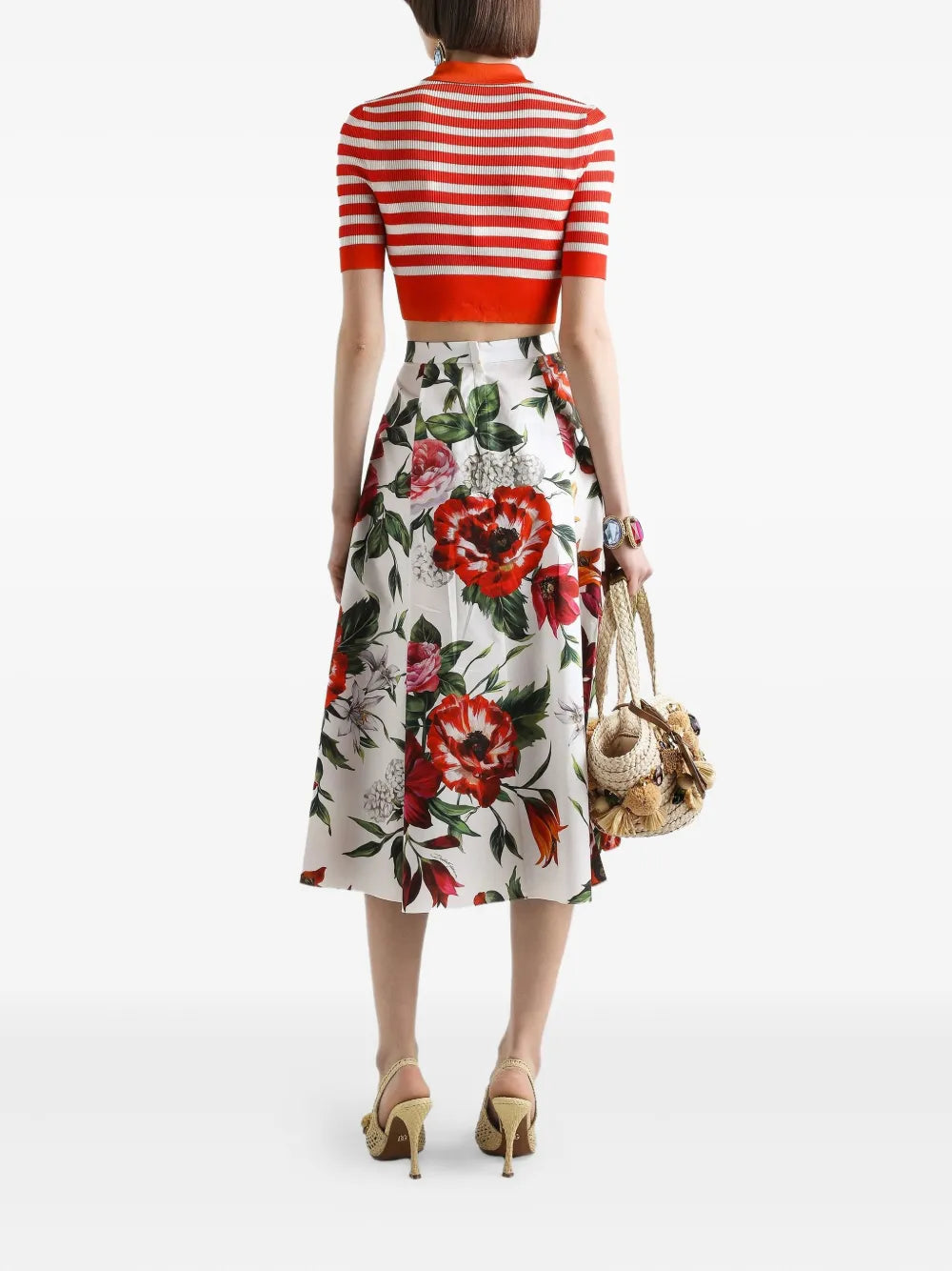 Floral Print Midi Skirt