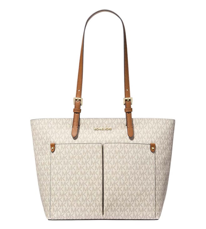 Michael Kors White Jet Set Medium Tote White