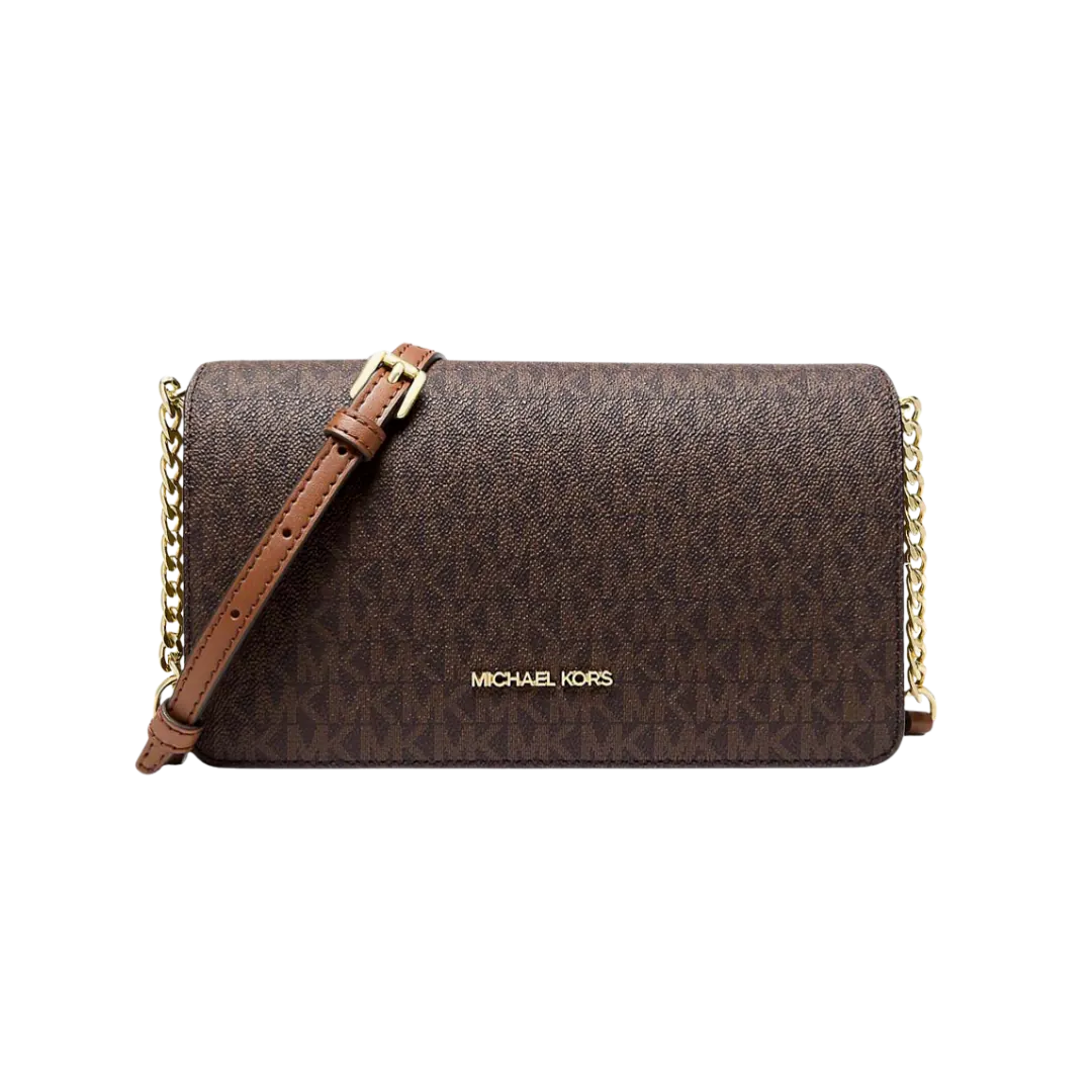 Michael Kors Brown Jet Set Medium Crossbody Bag