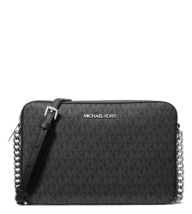Michael Kors Black Jet Set Logo Large Cross Body Bag