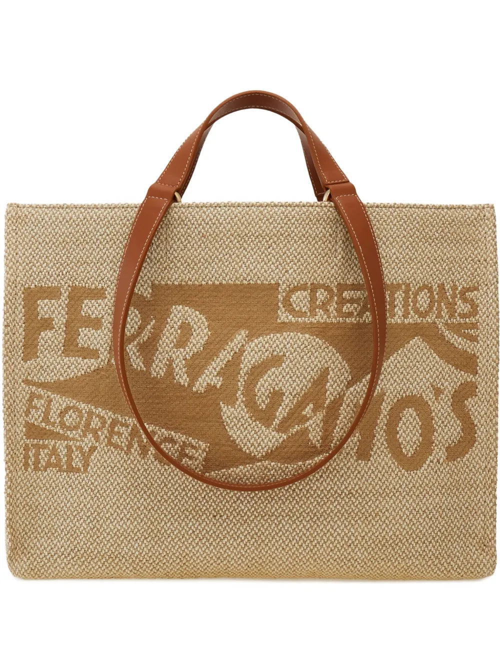 large logo-embroidered tote bag