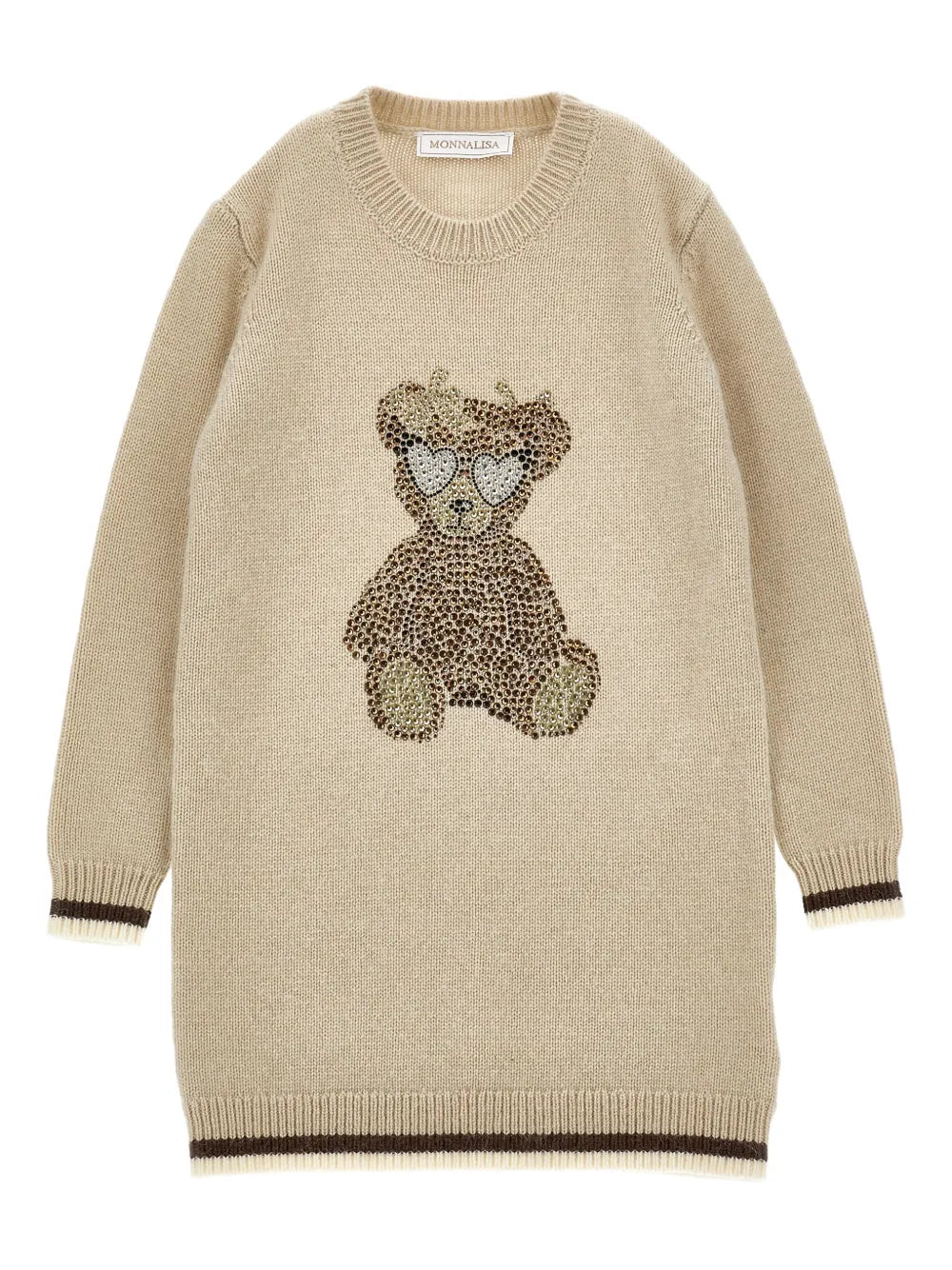 bear-motif knitted dress