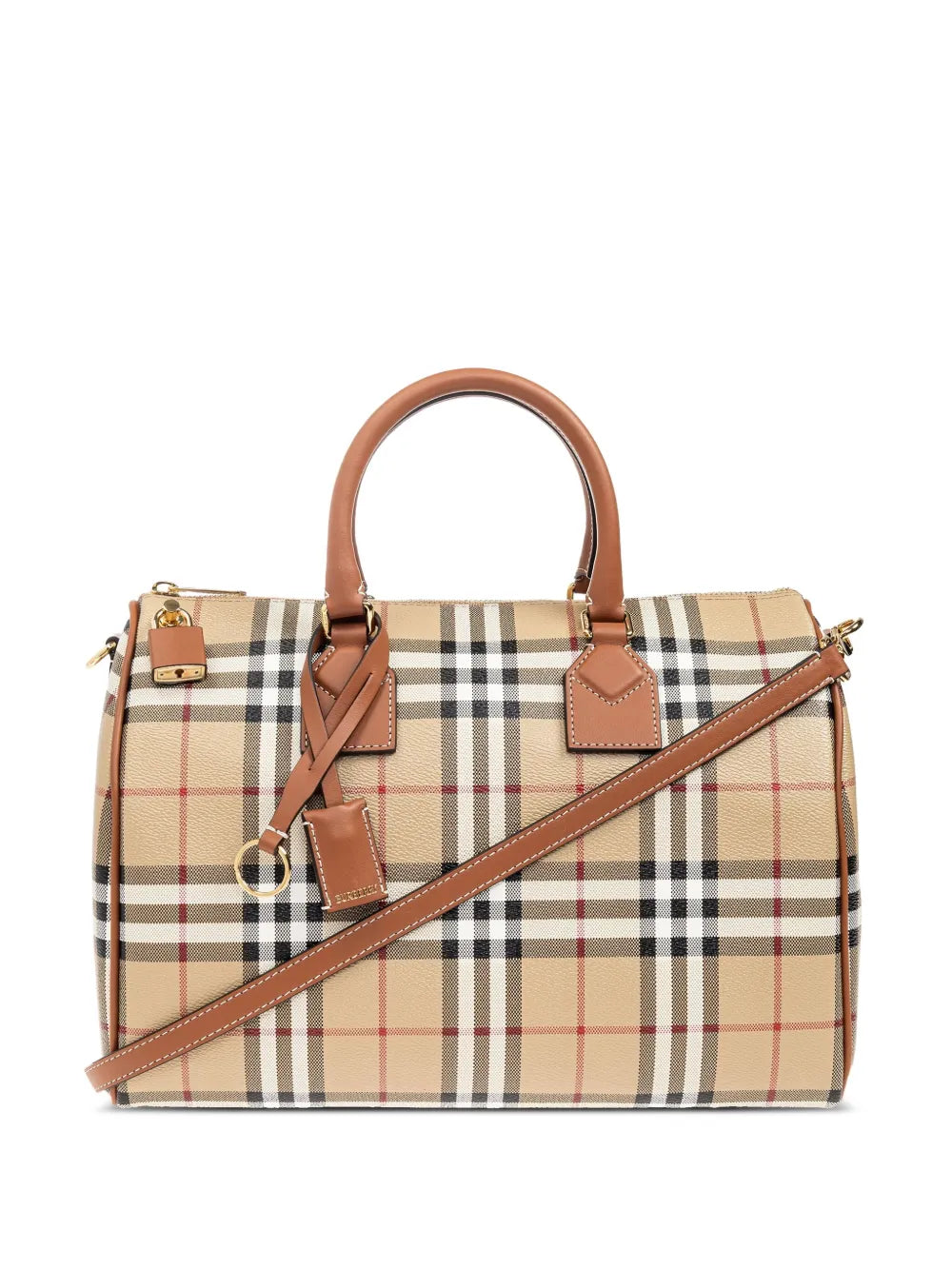 medium Check satchel bag