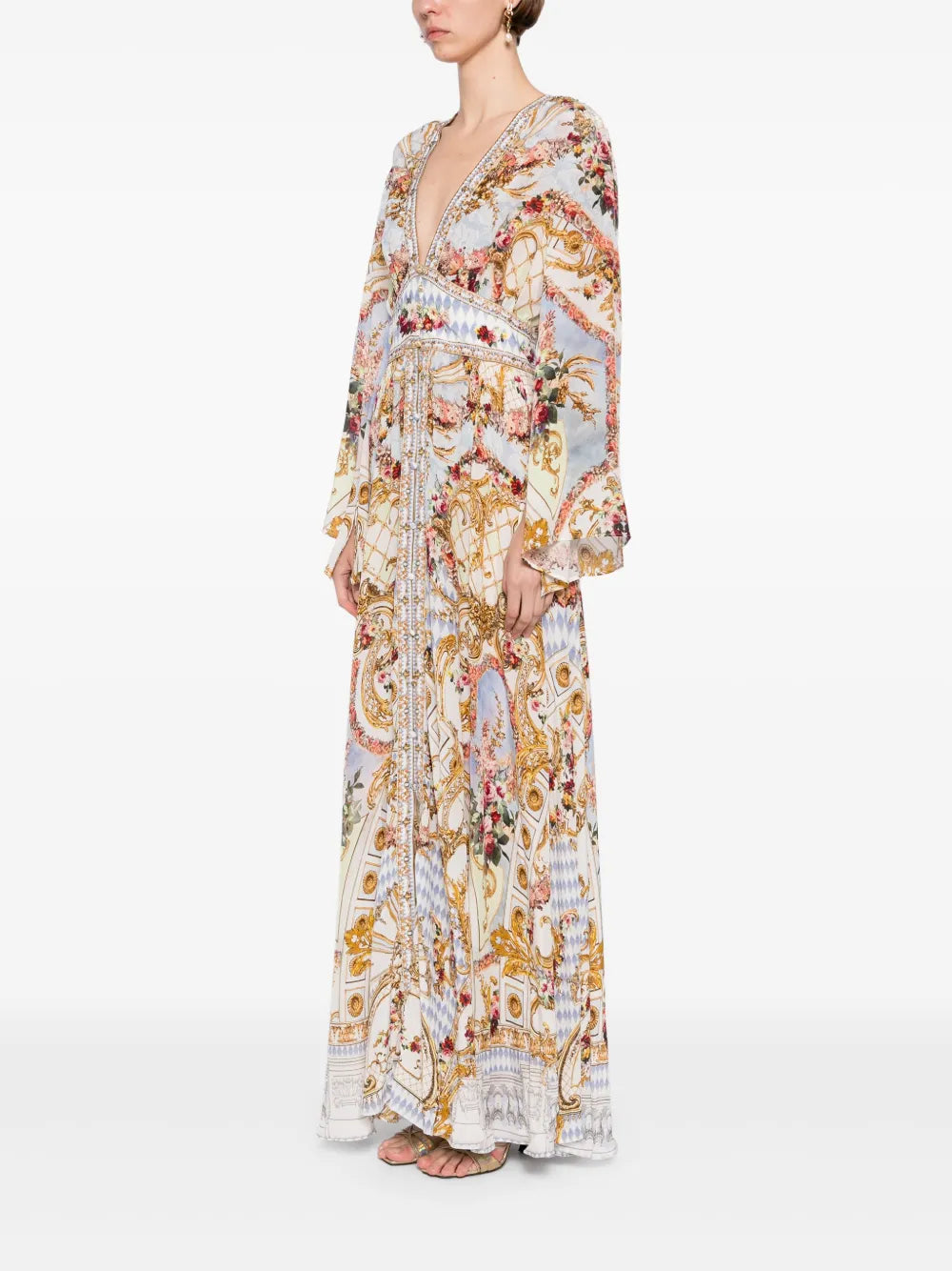 kimono-sleeved dress